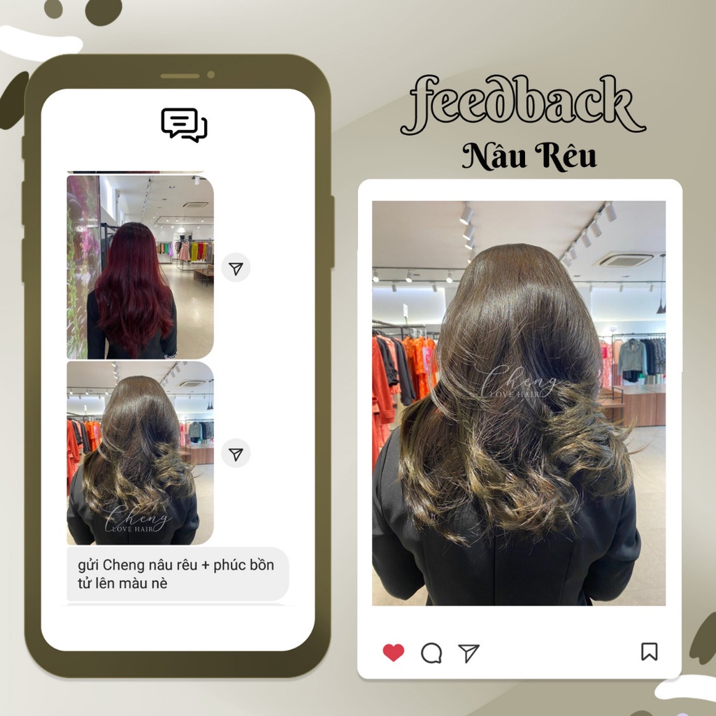 Thuốc Nhuộm Tóc Màu NÂU RÊU Không Tẩy | Chenglovehair, Chenglovehairs