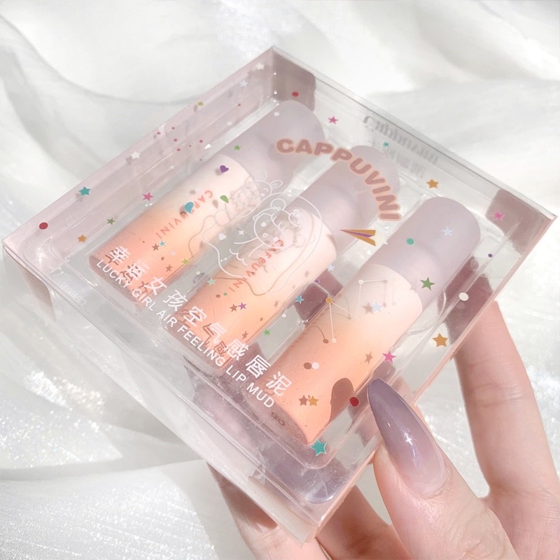 Set 3 cây son kem lì Capuvini cao cấp màu tây | BigBuy360 - bigbuy360.vn