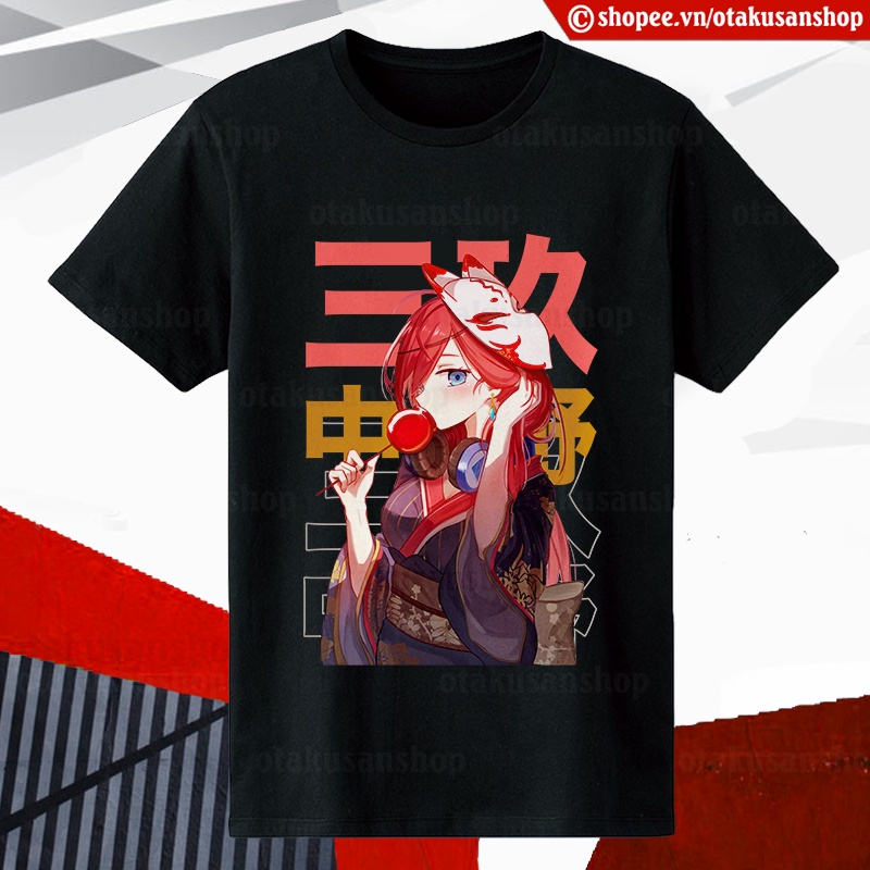 Áo thun Gotoubun no Hanayome Miku (Black) ngắn tay