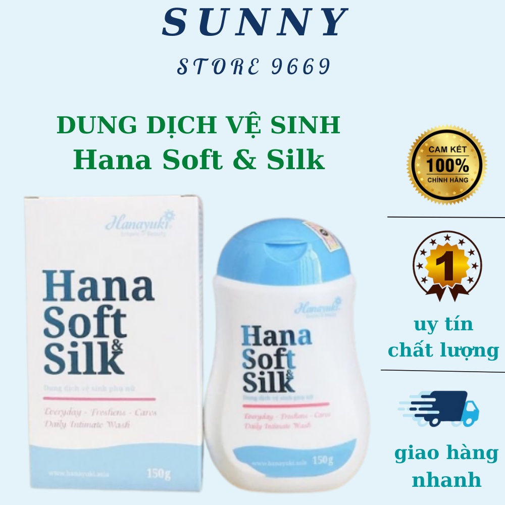 Dung dịch vệ sinh phụ nữ hana soft silk hanayuki chính hãng 150ml