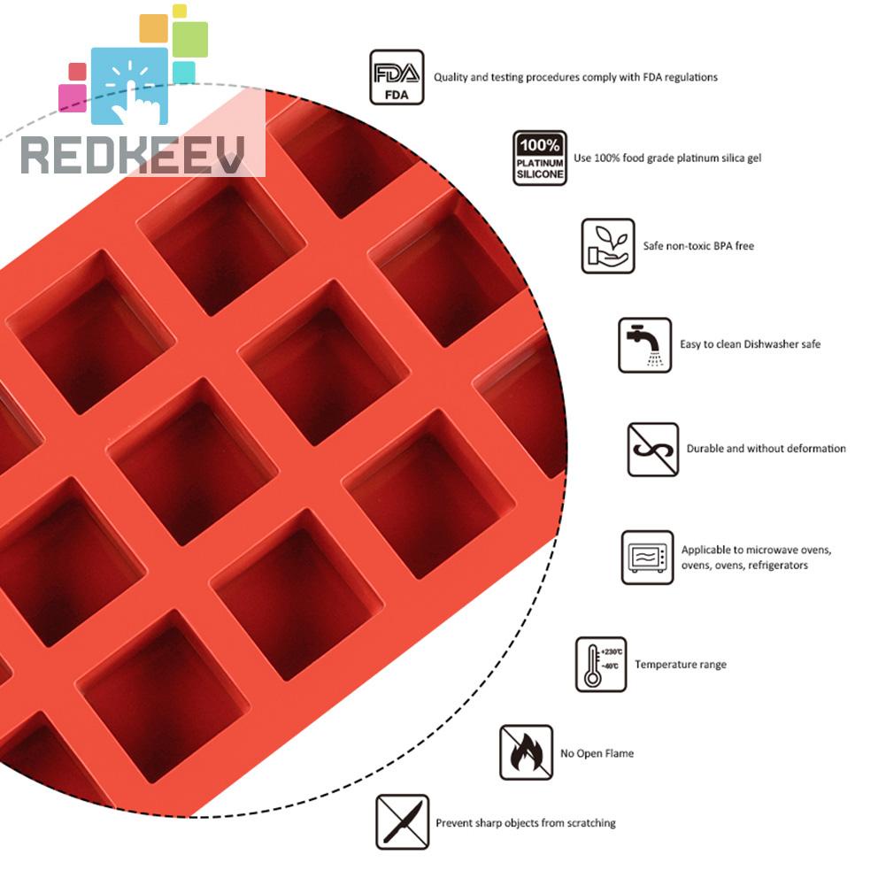 Khuôn Silicone Làm Bánh 15 Ô Vuông Tiện Dụng