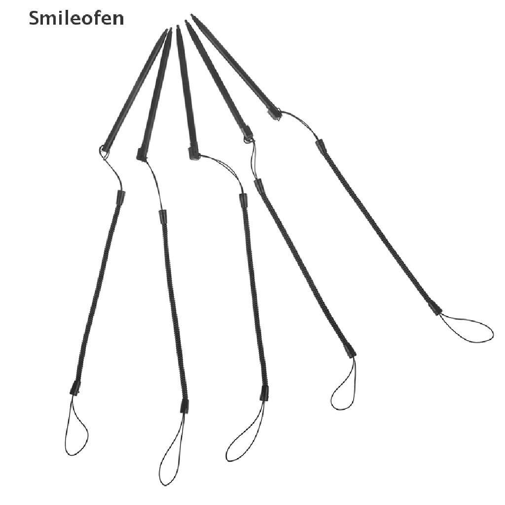 [Smileofen] 1 Bút Cảm Ứng Kim Loại Có Dây Lò Xo Cho Điện Thoại / Máy Tính Bảng