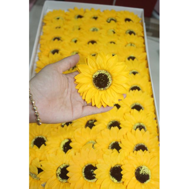 HƯỚNG DƯƠNG SÁP MÀU VÀNG( hộp 50 bông)