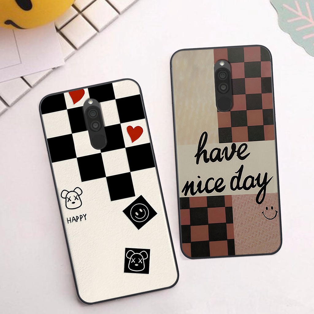 Ốp Xiaomi Redmi 8 caro trái tim cá tính, thời trang siêu đẹp, siêu phong cách