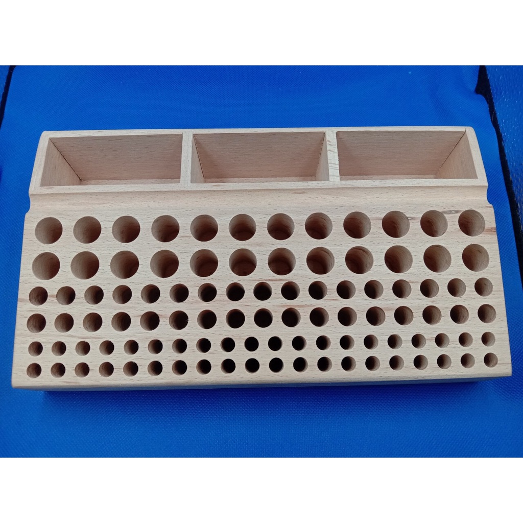 Khay gỗ đựng dụng cụ tiện lợi ngành da handmade