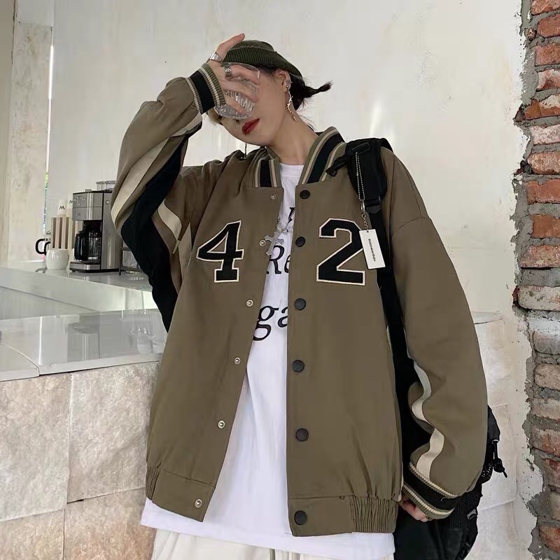 [HOT] Áo Bomber bóng chày Unisex Form Rộng | BigBuy360 - bigbuy360.vn