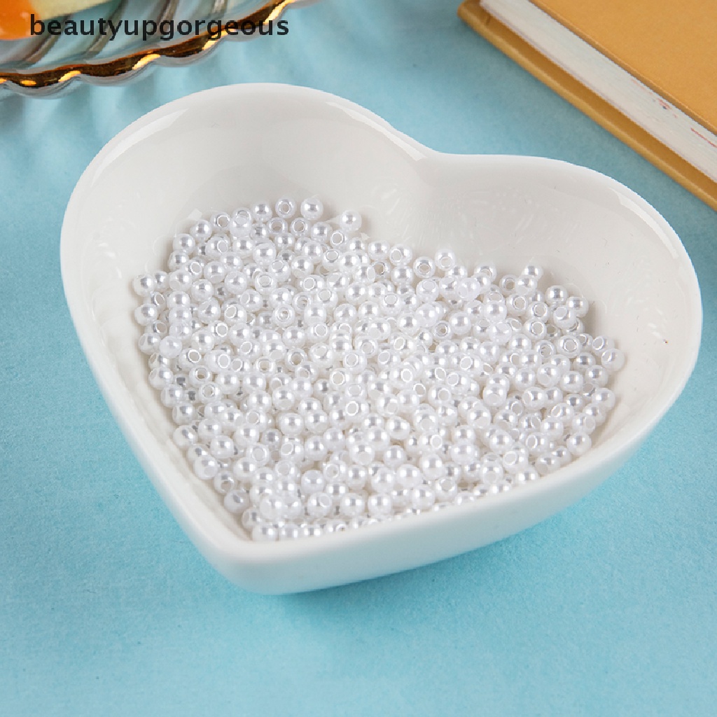 [Beautyupgorgeous] Hạt Ngọc Trai ABS Giả Màu Trắng Be Dùng Làm Trang Sức DIY