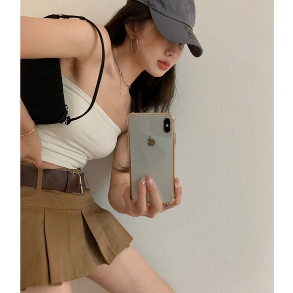 Váy Nữ Ngắn Lưng Cao Xếp Li Thời Trang Mùa Hè