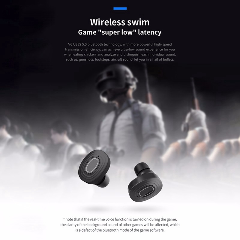 Tai Nghe Không Dây Tws Truebluetooth 5.0 Chống Thấm Nước Kèm Hộp Sạc