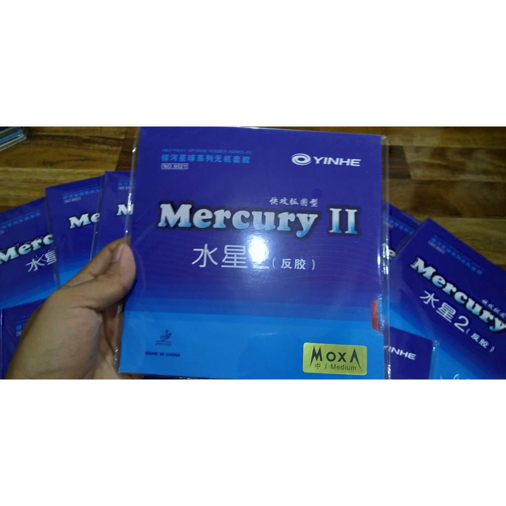 Mặt vợt bóng bàn Yinhe Mercury 2 mua 02 mặt tặng keo, viền Donic