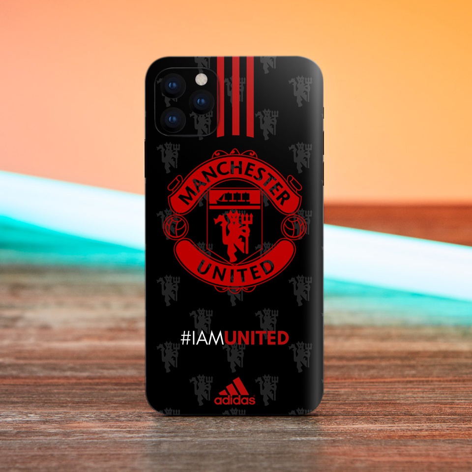 Miếng Dán Skin Điện Thoại In Hình Mu Dán Lưng ManU Cho Iphone 6/ 7/ 8/ X/ XS/ 11/ 11 Pro Max Và Dòng Máy Android