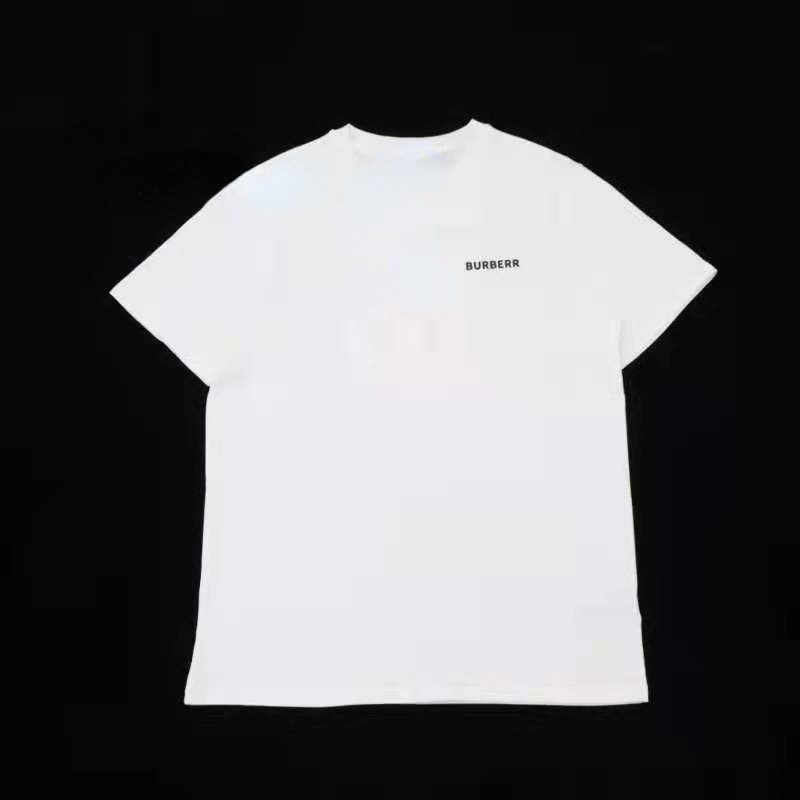 Áo Thun Burberry Tay Ngắn Dáng Rộng In Chữ Cá Tính Cho Nam Và Nữ