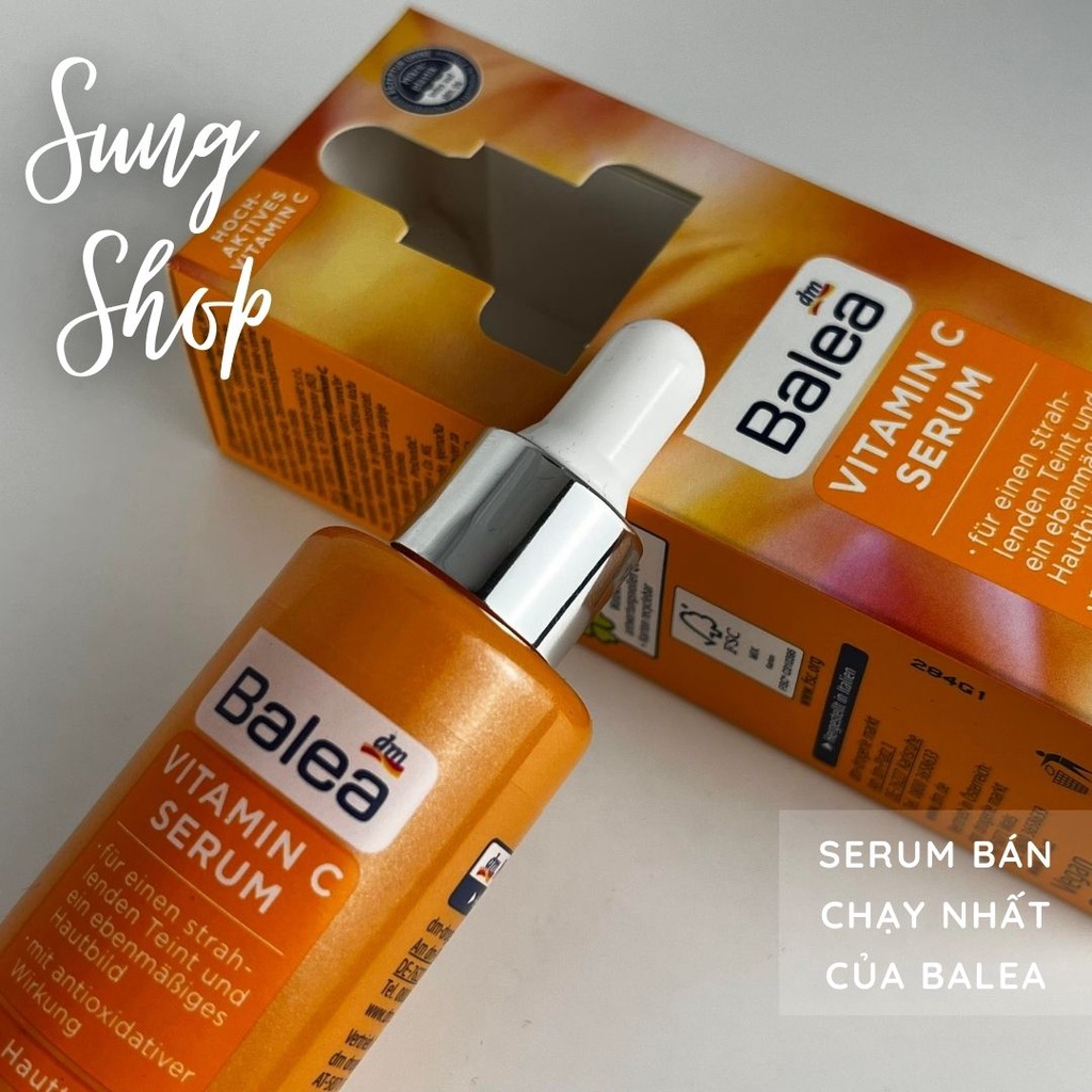 Serum Vitamin C Balea Đức sáng da mờ thâm nếp nhăn ngăn ngừa lão hóa