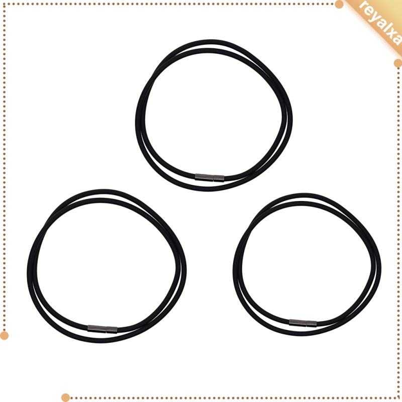 Vòng cổ Cao Su Màu Đen Bản Rộng 3mm (45cm / 50cm / 55cm)