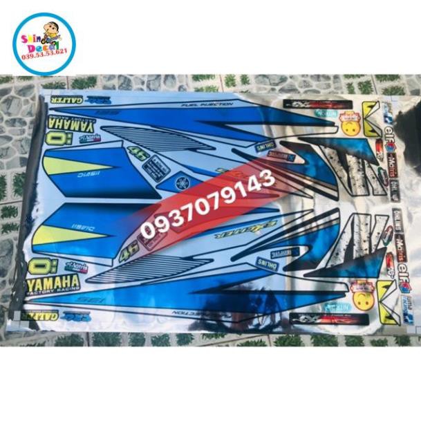 Tem rời ex 2010 chất liệu Crom xanh đen tem 3 lớp ko bay màu