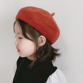 Mũ nồi họa sĩ chất liệu len ấm áp cho bé thời trang thu đông Hàn Quốc