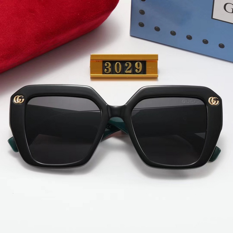 GUCCI Kính Râm Chống Tia UV400 Tròng To Kiểu Dáng Sang Trọng Dành Cho Cả Nam Và Nữ