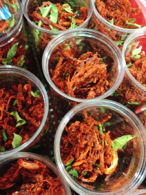 Khô bò lá chanh hũ 300gr= 40k