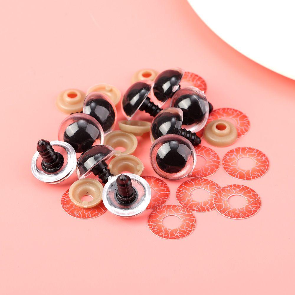 Set 10 / 5 Cặp Mắt Thủ Công 12 / 14 / 16mm Kèm Vòng Đệm Cho Búp Bê Nhồi Bông DIY