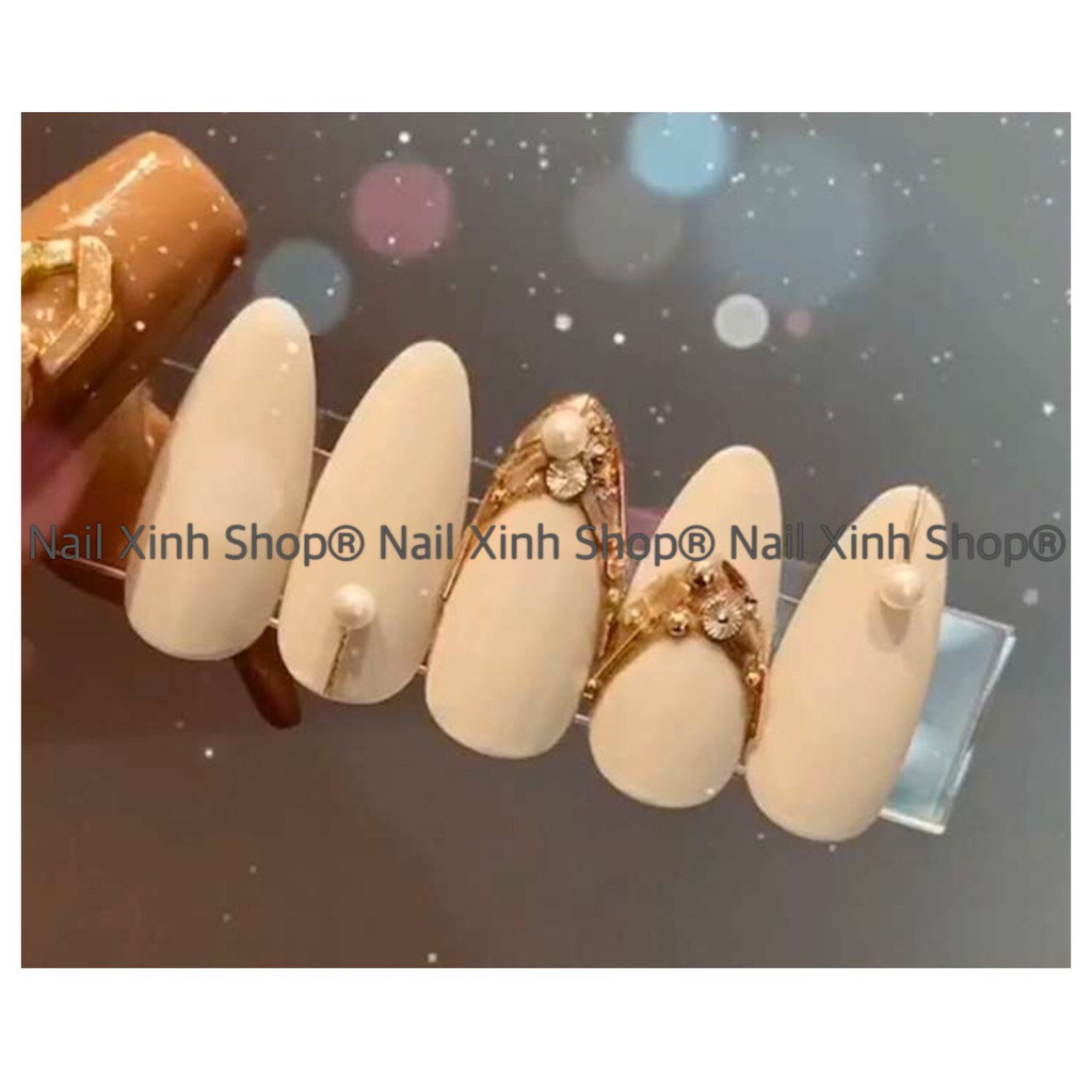 Hủ mix đá nail,xà cừ hạt,charm... phong cách Nhật, phụ kiên nail cao cấp, phụ kiện nail hot