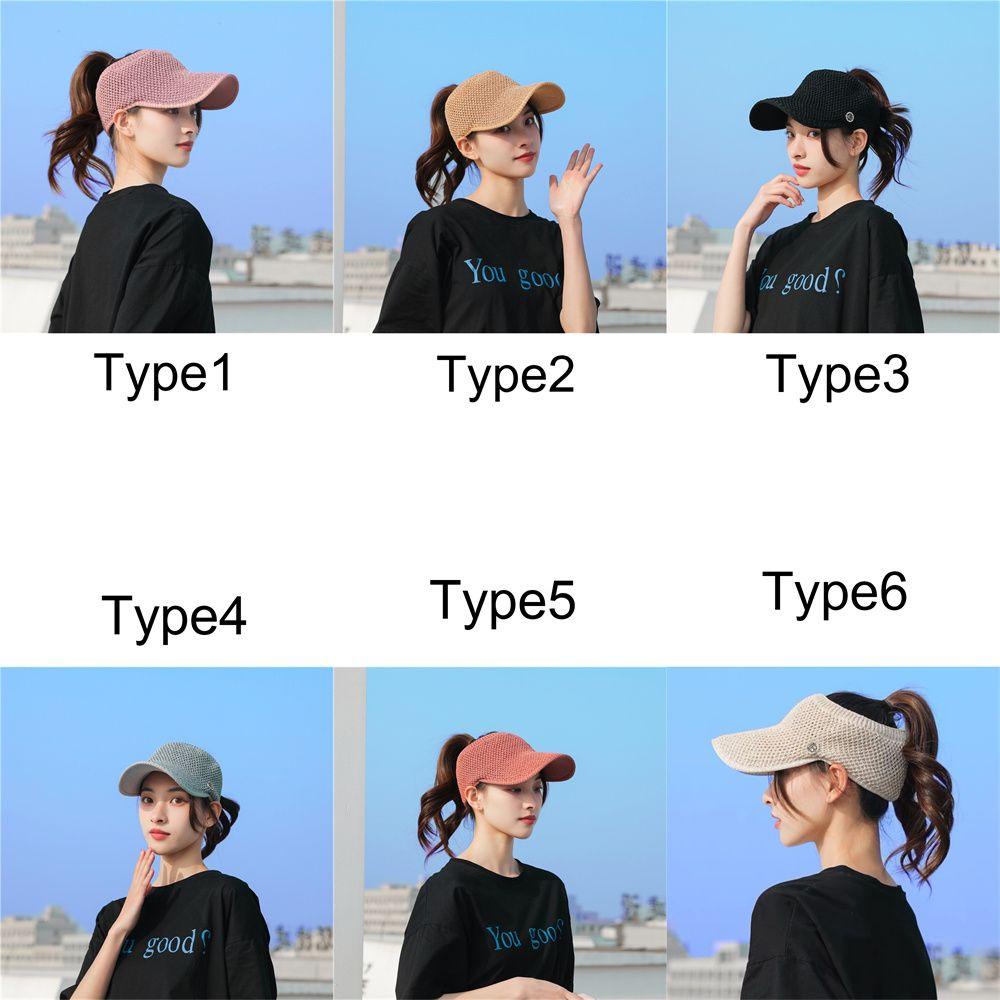 ☆Hoa Hồng☆ Mũ Lưỡi Trai Nửa Đầu Chống Nắng Tia UV Thời Trang Mùa Hè Cho Nữ