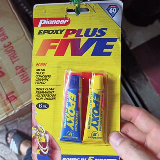 Keo dán A và B trong suốt Epoxy Plus Five (15ml)