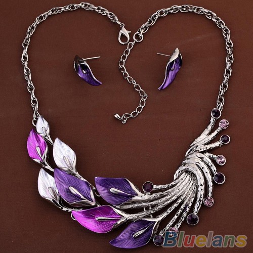 Set Vòng cổ Và Bông Tai Đính Đá