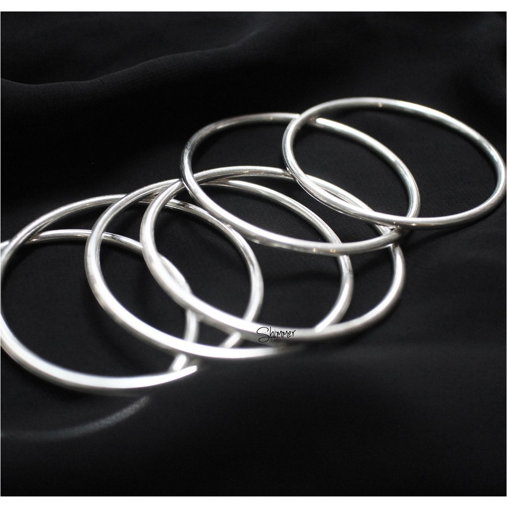 Vòng Tay Trơn Bạc 925 Dành Cho Nữ - Shimmer Silver - BASIC