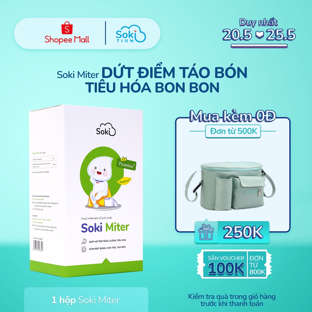 Soki Miter [Chính hãng] - Dứt điểm táo bón, tiêu hóa bon bon