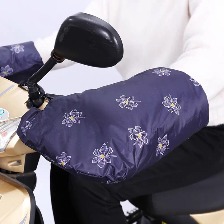 Gang tay đi xe máy nỉ bông chống mưa rét, hàng loại 1 -GTXM