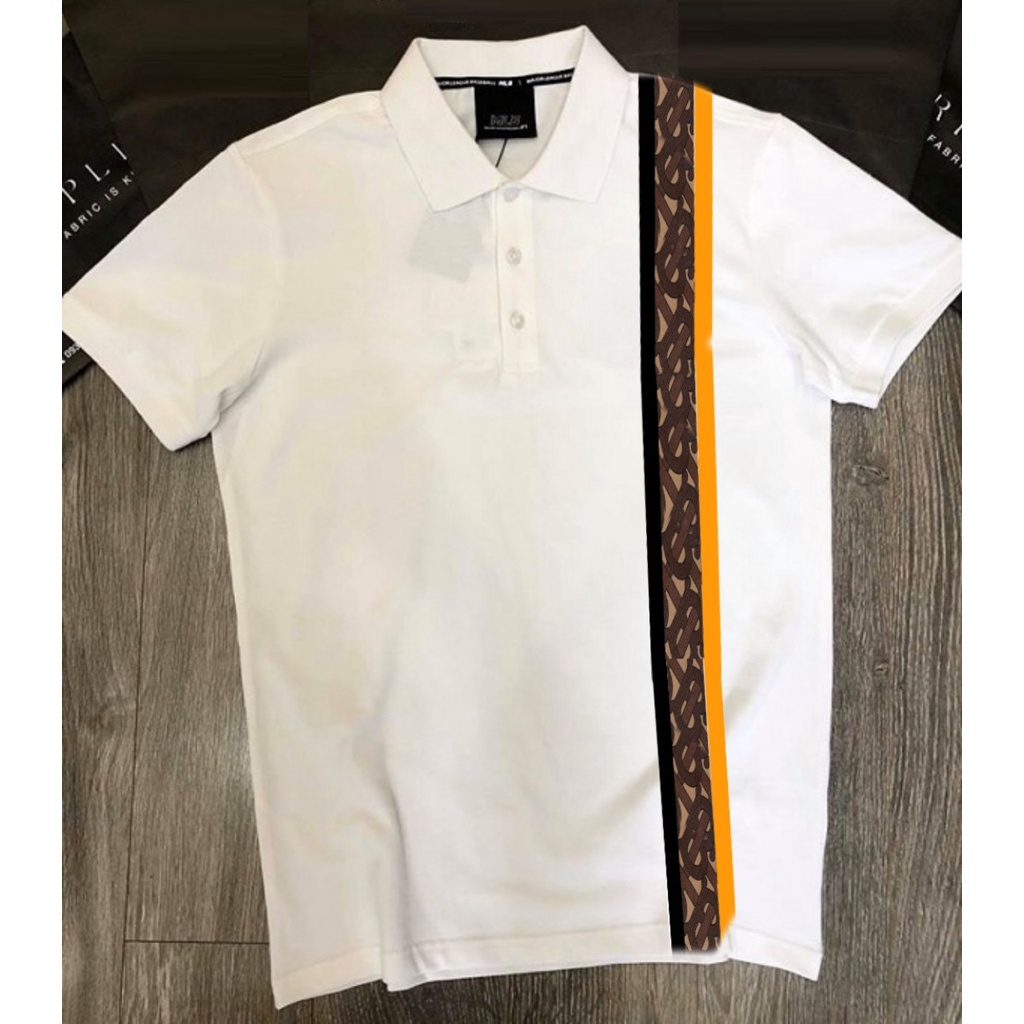 ÁO THUN POLO NAM NỮ CHẤT COTTON PHỐI HOẠ TIẾT SỌC NAM TÍNH