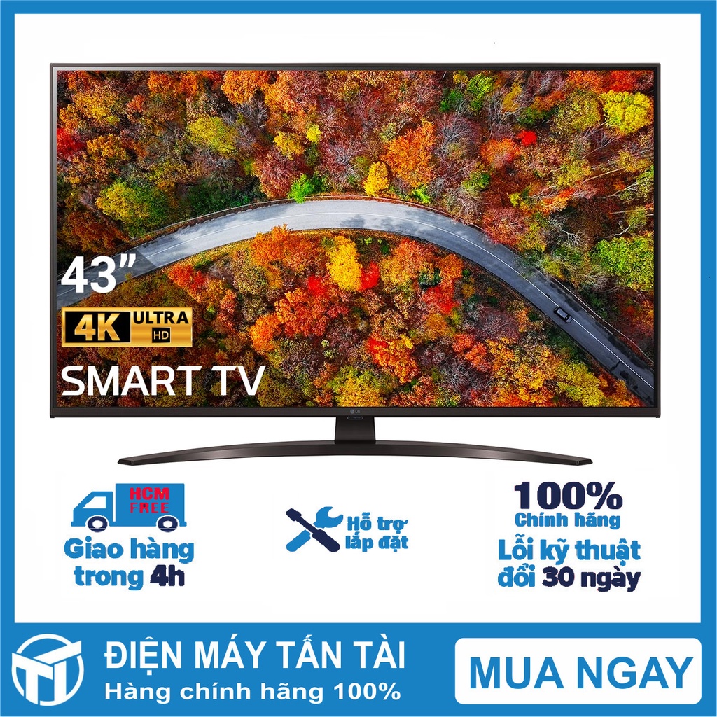 Smart Tivi LG 4K 43 inch 43UP8100PTB Hệ Điều Hành webOS Smart TV,Điều khiển thông minh - giao hàng miễn phí HCM