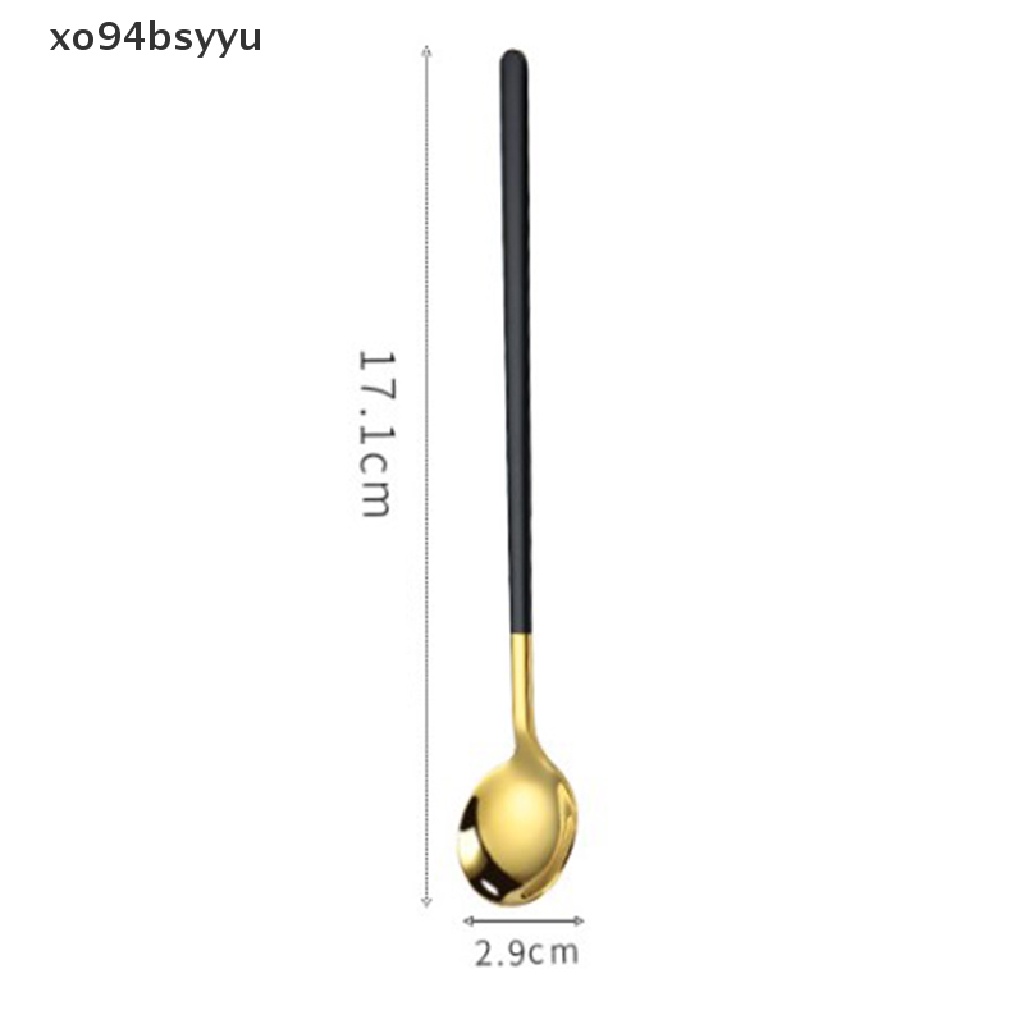 Muỗng cà phê cán dài màu sắc tùy chọn bằng thép không gỉ