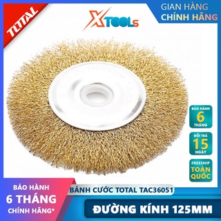 Bánh cước TOTAL TAC36051 chén cước đánh bóng sợi đồng Đường kính 125mm, Kích thước dây 0.35mm đánh rỉ các vật dụng, bề m