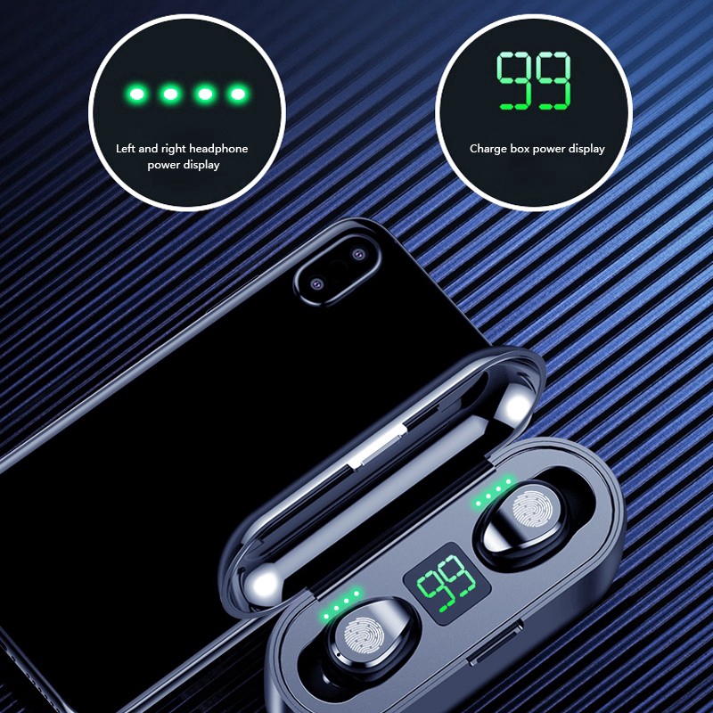 TWS 5.0 Bluetooth Earphone Wireless Earbuds Touch Control Headset AirDots Bass Voice Headphones