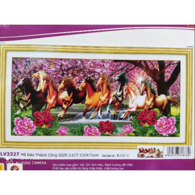 TRANH THÊU 3D MÃ ĐÁO THÀNH CÔNG LV3326 LV3327