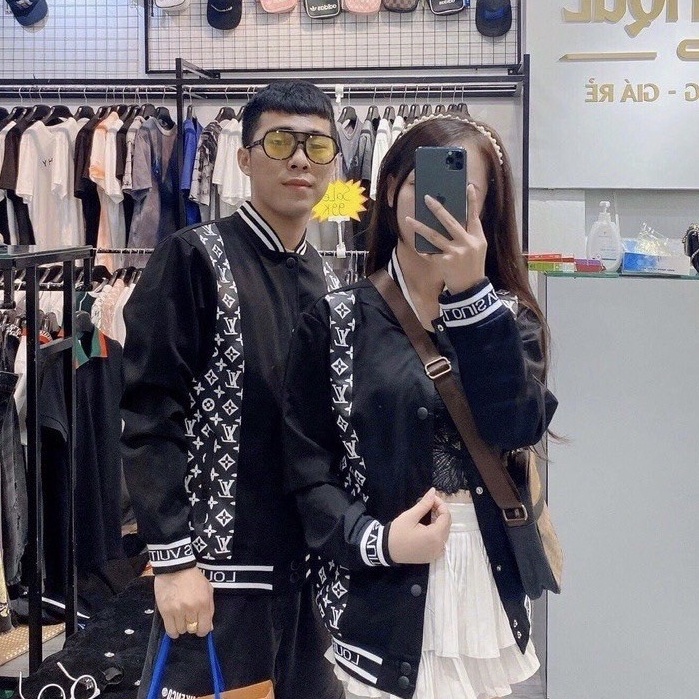 Áó Khoác , Áo Bomber Lv Chất Liệu Nỉ Bông Dày In Phối Da Cao Cấp Dễ Phối Đô Siêu Hot - Kapo2000