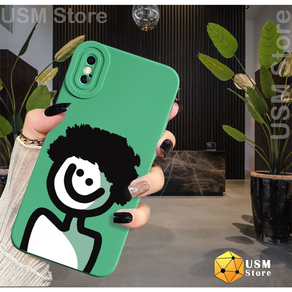 Ốp lưng iphone 6/6s/6 plus/7 plus/8plus/X/XR/XS/XSmax viền vuông, mắt thiên thần bảo vệ camera sau, hình BOY hoạt hình