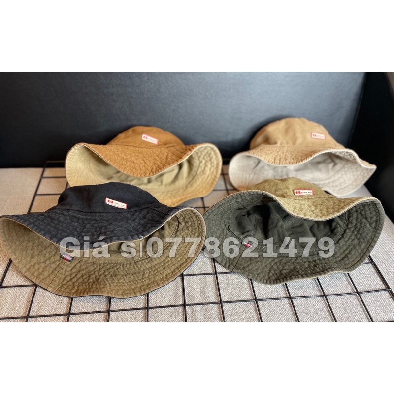 Nón bo tai bèo 2 mặt mạc da đơn giản thời trang