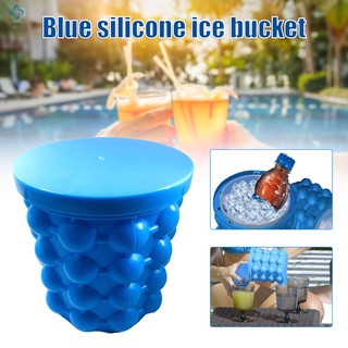 Silicone Ice Cubes Maker Ice Cubes Mold Tray Portable Bucket Wine Ice Cooler Beverage Cabinet Kitchen Tools Drinking