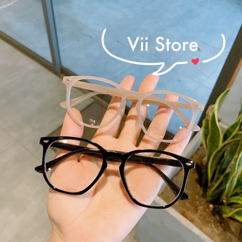 Gọng kính cận, kính giả cận nam nữ vuông bầu thời trang Vii Store