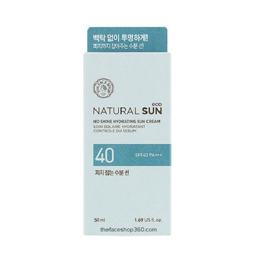 Kem chống nắng Natural Sun Eco No Shine Hydrating Sun Cream SPF50+ PA+++ 50ml