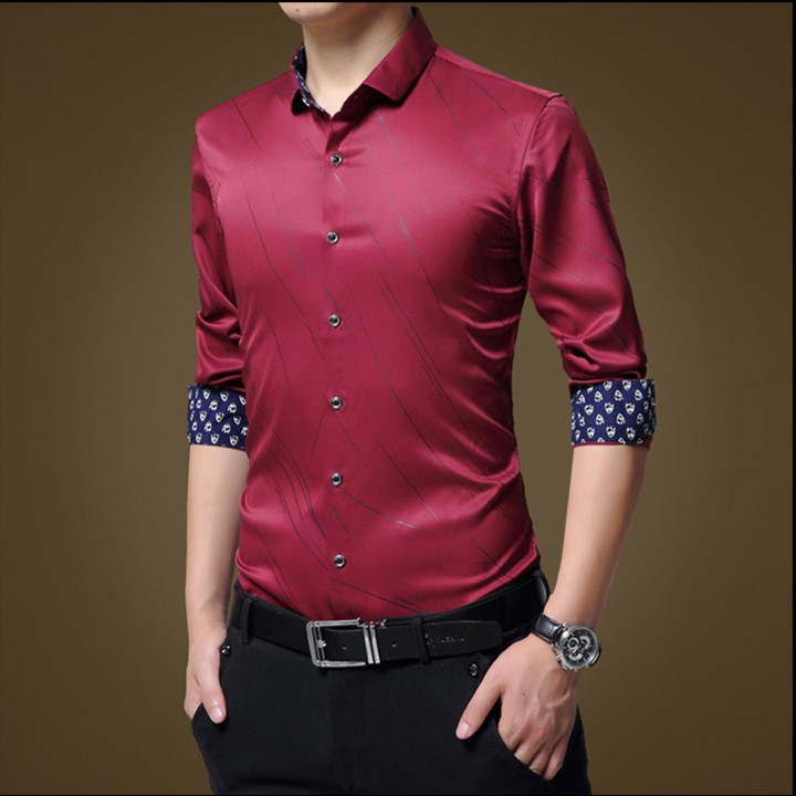 (TRỢ GIÁ) Áo Sơ Mi Nam Dài Tay - Vải Lụa 3D Không Phai, Không Xù Cao Cấp SM00010 | BigBuy360 - bigbuy360.vn