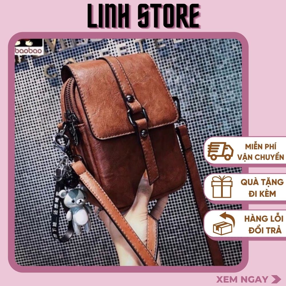 Túi Đựng Điện Thoại Linh Store Túi Xách Đeo Chéo Nữ Đựng Điện Thoại Da Mịn Hàng Cao Cấp - LS20