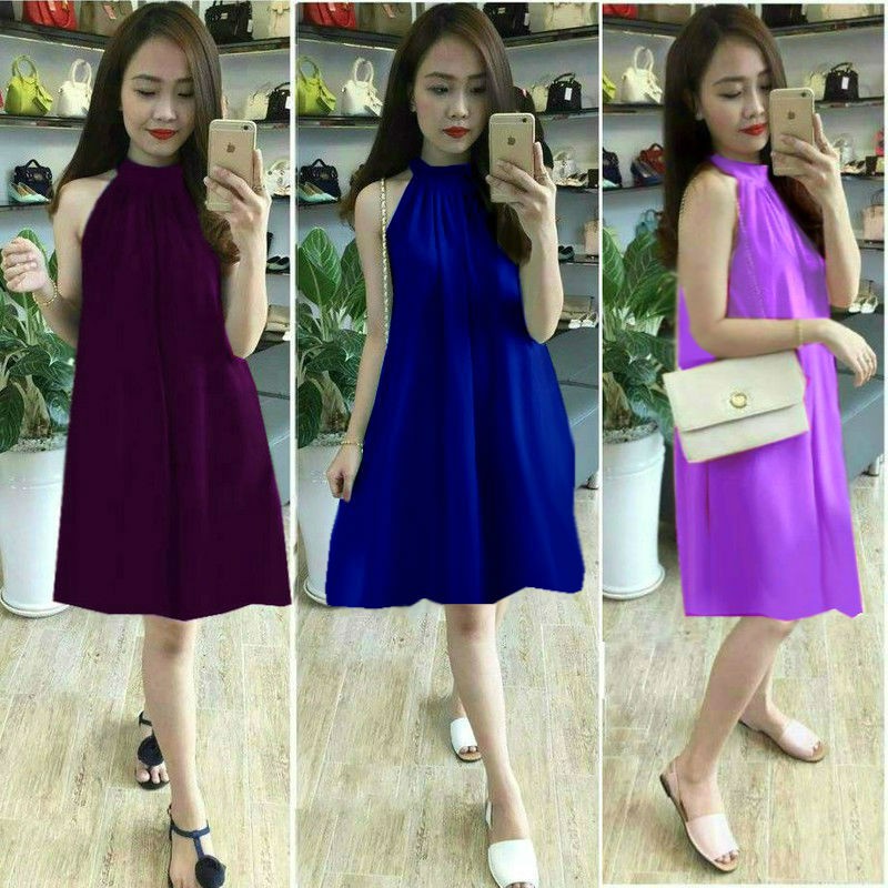 ĐẦM SUÔNG CHẤT VOAN CỔ YẾM KÈM LÓT CAO CẤP, ĐẦM BẦU, ĐẦM ĐI BIỂN,ĐẦM THỜI TRANG | BigBuy360 - bigbuy360.vn