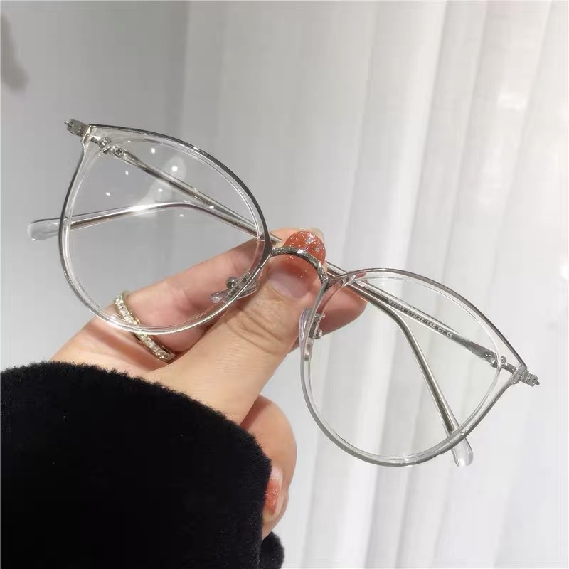 Gọng kính cận thời trang cao cấp M2053 lọc tia ánh sáng xanh dáng bầu tròn l