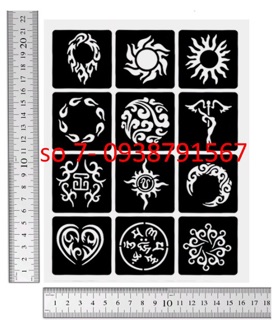KHUÔN VẼ HENNA, HÌNH XĂM