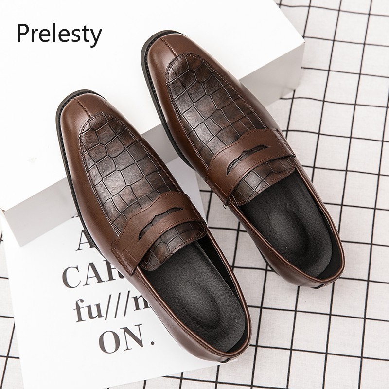 【Ready Stock】 New Big Size Wedding Men Formal Shoes Office Tuxedo Smart Loafer Shoes