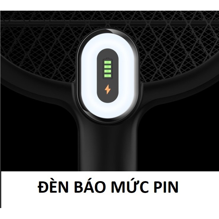 [FREE SHIP] Vợt điện bắt muỗi cao cấp cầm tay Xiaomi Mijia 3 tiện dụng sạc pin cổng usb không giật