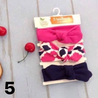 Set 3 turban thun bé gái
